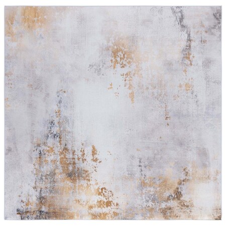 Safavieh 6 x 6 ft. Tacoma Gray & Gold Power Loomed Square Area Rug TAC805F-6SQ